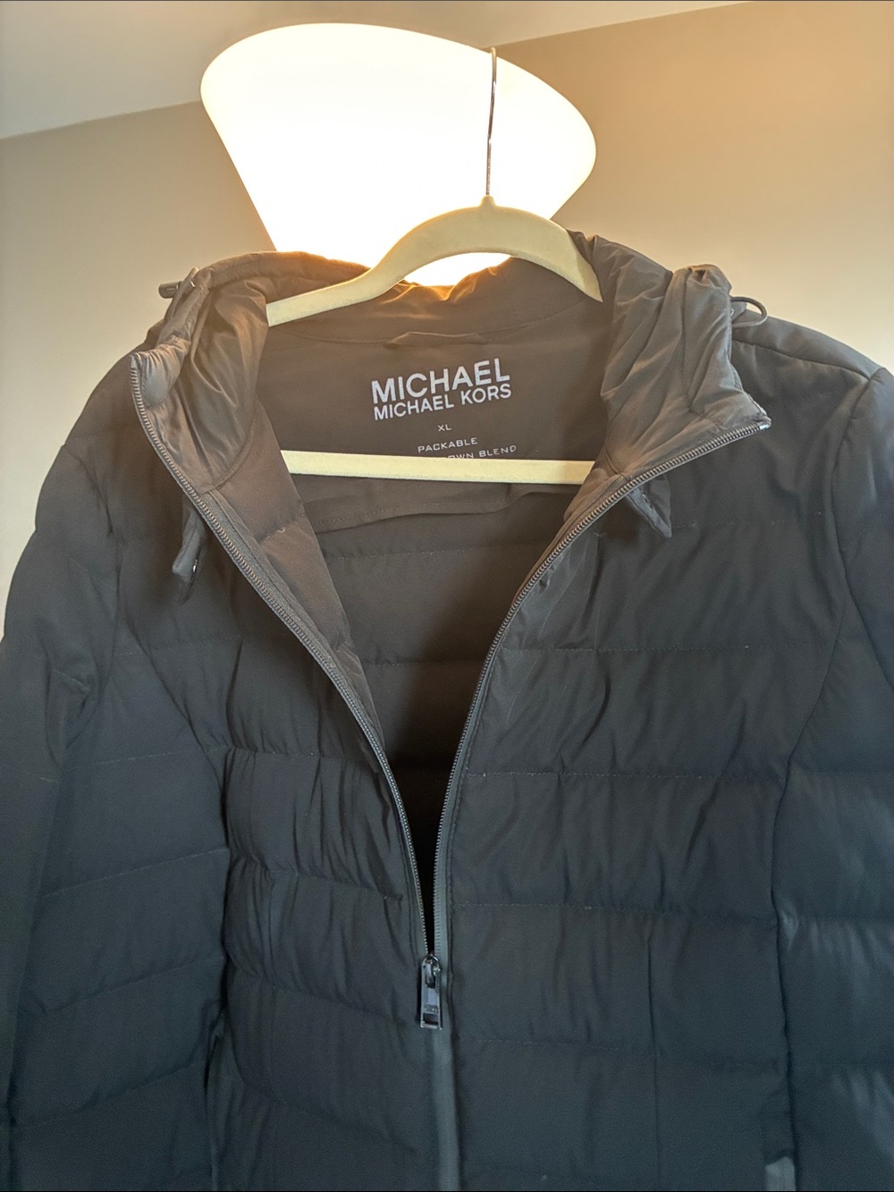 Michael Kors Black Quilted Hooded Puffer Jacket - Picture 4 of 4